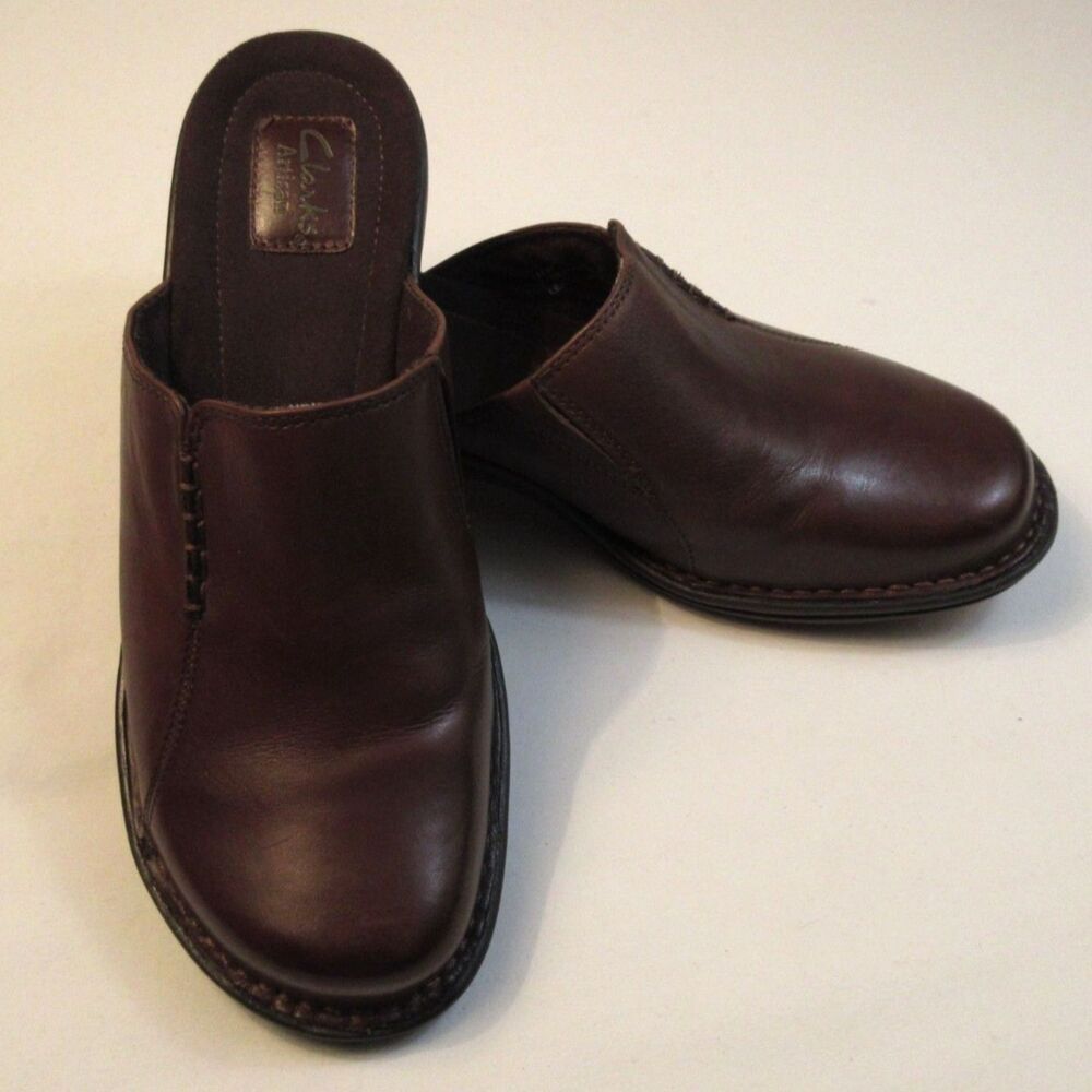 Clarks Artisan Brown Leather Clogs US Size 9.5M